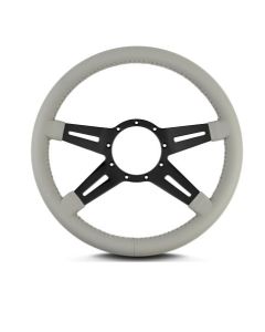 Lecarra 14 in MK-9 Steering Wheel, Black, Light Gray Leather