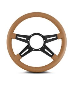 Lecarra 14 in MK-9 Steering Wheel, Black, Chesnut Leather