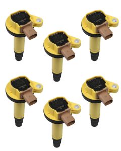 2011-2017 Ford Pickup Truck Ignition Coil Set - ACCEL Super Coil Series - Yellow Cap - Ford EcoBoost 3.5L V6