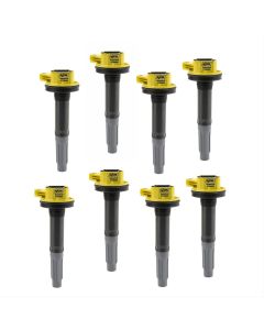 2011-2016 F150 Pickup Truck Ignition Coil Set - ACCEL Super Coil Series - Yellow Cap - Ford 5.0L V8 Coyote Engine