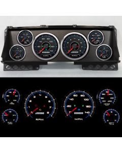 1987-1991 Ford F-Series Pick Up New Vintage Performer CFR Series Gauge Kit, Blue
