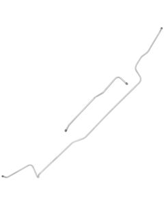 1980-86 Ford F-Series Pickup 4WD Longbed 3/8" Main Fuel Splitter Lines - 2 Pieces, Driver's Side Tank & Routing - Original Steel