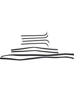 Ford Weatherstrip Channel Belt Seal Kit,Inner And Outer Driver Side And Passenger Side, 1967-1970