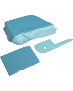 Upper Quarter Trim Panel Covers - Medium Blue & Light Blue Two Tone - Ford Sunliner - Body Style 76B