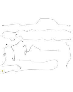 1974 Ford F-100 2 Wheel Drive Standard Cab Power Disc Brake Line Set, Original Or Stainless Steel