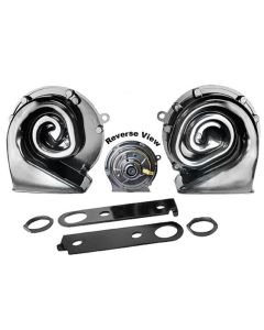 1966-1977 Bronco High and Low Horn Set with Brackets - 6-Piece