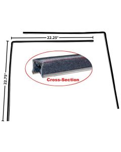 1966-1977 Bronco Door Glass Run Channel. Pair