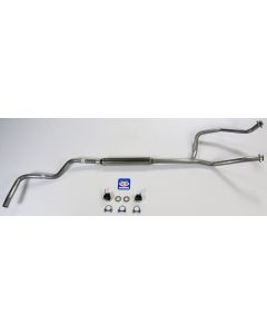 1966-1974 Bronco V8 302 Single Exhaust System With Glass Pack Muffler