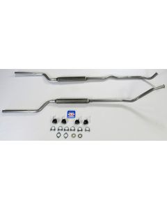 1966-1974 Bronco V8 302 Dual Exhaust System With Glass Pack Muffler