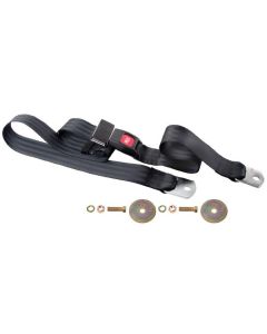 1966-1977 Bronco Seat Belt - Black - 60 Inches - Modern Push-button Style