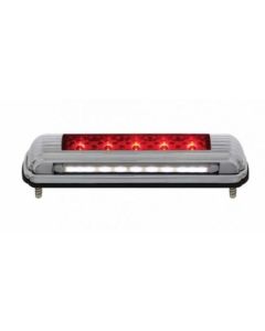 Chrome License Plate Light With Red LED 3rd Brake Light