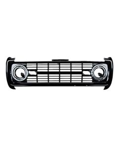 1966-1977 Ford Bronco Grille Assembly - Black - Without Letters