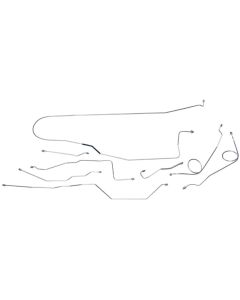 1976-1977 Ford Bronco Power Disc Brake Line Set, Original Or Stainless Steel
