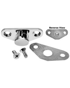 1968-1977 Bronco Door Latch Striker Plate Set - Stainless Steel