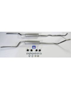 1966-1974 Bronco V8 302 Dual Exhaust System With Stock Muffler