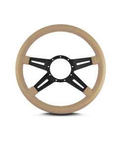 Lecarra 14 in MK-9 Steering Wheel, Black, Tan Leather