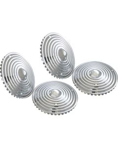 Wheel Cover Set, Starburst, Chrome, For 15" Steel Wheels