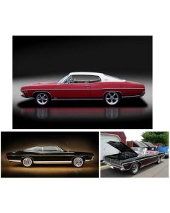 Ford Lower Body Stripe Kit, XL, GT, 500, Galaxie, 1968