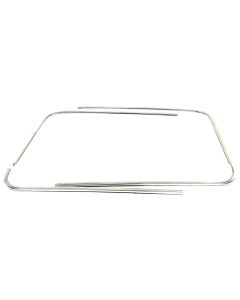 1963-64 Ford Galaxie 500 And 500XL Fastback Stainless Steel Back Glass Molding Set - 4 Piece