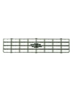 Chevy Grille w/Emblem, Argent 75-76