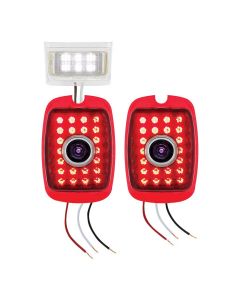 LED Taillight Lens Blue Dot L/R 40-53