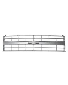 Chevy Grille, Single Headlight Argent 85-87