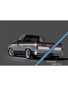 Paint Break Stripe Dk Blue/Lt Blue 81-87