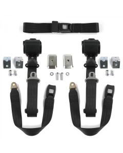 Seat Belt 3Pt Retr Std Bench Black 67-72