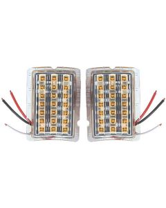 Parking Light Lens Led Inserts - Clear Lens - 21 Amber LEDS- 12 Volt - Ford Pickup Truck