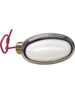 Dome Lamp Assembly - Stainless Steel Rim - With Correct Plastic Lens - Ford