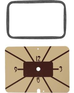 Clock Face - New Haven Brand - Tan With Brown Text - Ford