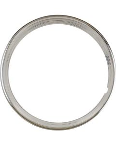 Wheel Trim Ring - Stainless Steel - 15 Ribbed - 4 Ribs - Ford