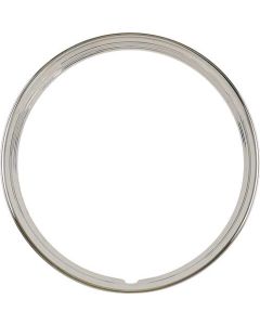 Wheel Trim Ring - Stainless Steel - 16 Ribbed - 4 Ribs - Ford