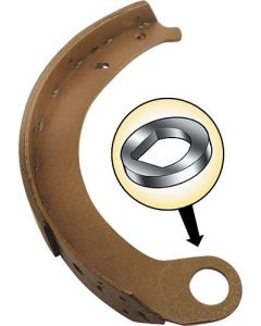 Brake Shoe Set, Molded/Bonded, New, For Shoes With Round Anchor Hole To Backing Plate - 4 Pieces, Ford 1/2 Ton Pickup Truck, 1939-1941