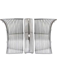 Grille - Chrome Center & Sides - 3 Pieces - USA Made - WithCrank Hole - Ford Pickup Truck