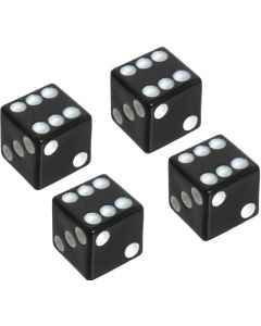 Valve Stem Caps - Set Of 4 - Black Dice