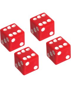 Valve Stem Caps - Set Of 4 - Red Dice