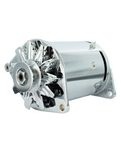 PowerGen - 6 Volt - Offset Left Hinge Mount - Chrome - Ford& Mercury 6 Cylinder & V8