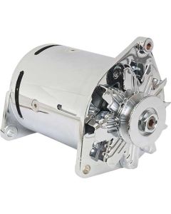 1955 Ford Thunderbird PowerGen,  6 Volt Positive Ground, 1/2 Pulley, With Offset Left Hinge Mount, Chrome