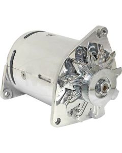 1956-1957 Ford Thunderbird PowerGen, 12 Volt Neg Ground, 1/2 Pulley, W/ Offset Lt Hinge Mnt, Polished Alum