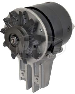 Ford Pickup Truck PowerGen - Shorty Version - 12 Volt Negative Ground - 5/8 Pulley - Black Powder-Coat - With Terminal For Idiot Light - Flathead V8