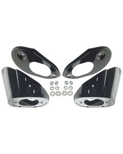 Tail Light Housings / R & L/ With Trim Holes 1942-1948