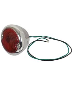 LED Tail Light Assembly - Left - 12 Volt - Stainless Body -Includes License Plate Lens - 21 Red & 4 White LEDs - Ford Station Wagon