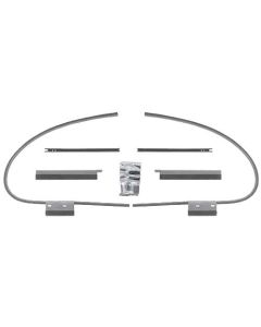Front Window Channel Kit - Tudor Sedan With Handle At FrontOf Door (Early Type) - Ford Victoria