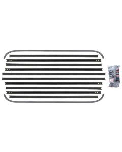 Window Channel Kit - Rear Doors - Ford Fordor Sedan With Handle At Front Of Door (Early Type)