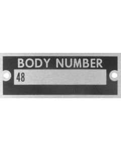 Body Number Plate - With Rivets - Ford