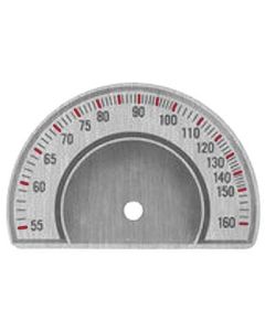Radio Face Plate - Gray Background - 1/2 Round - 35 - Early36 - Ford