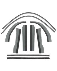 Front Window Channel Kit - Ford 3 Window Coupe - Front Mount Handle