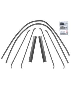 Window Channel Kit - Rear Door Only - Ford Fordor With FeltStrips On Garnish Mouldings And Doors