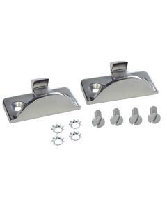 Door Striker Plates - Stainless Steel - 1935-37 Convertible Sedan, 1938 Phaeton, Convertible Coupe & Convertible Club Coupe